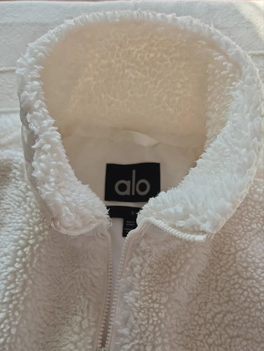 Alo Yoga Sherpa Edge Bomber Jacket In Ivory